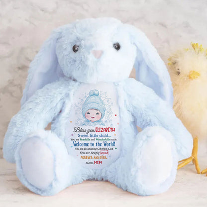 Bless You Precious Child | Personalized Stuffed Bunny