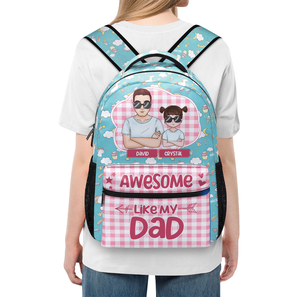 Awesome Like My Dad/Mom | Personalized Backpack JSBPPH1024M