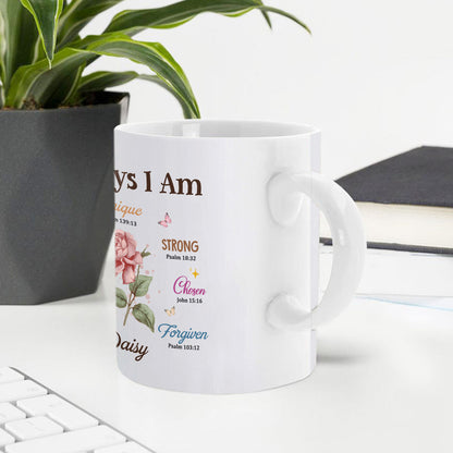 God Says I Am | Personalized White Ceramic Mug