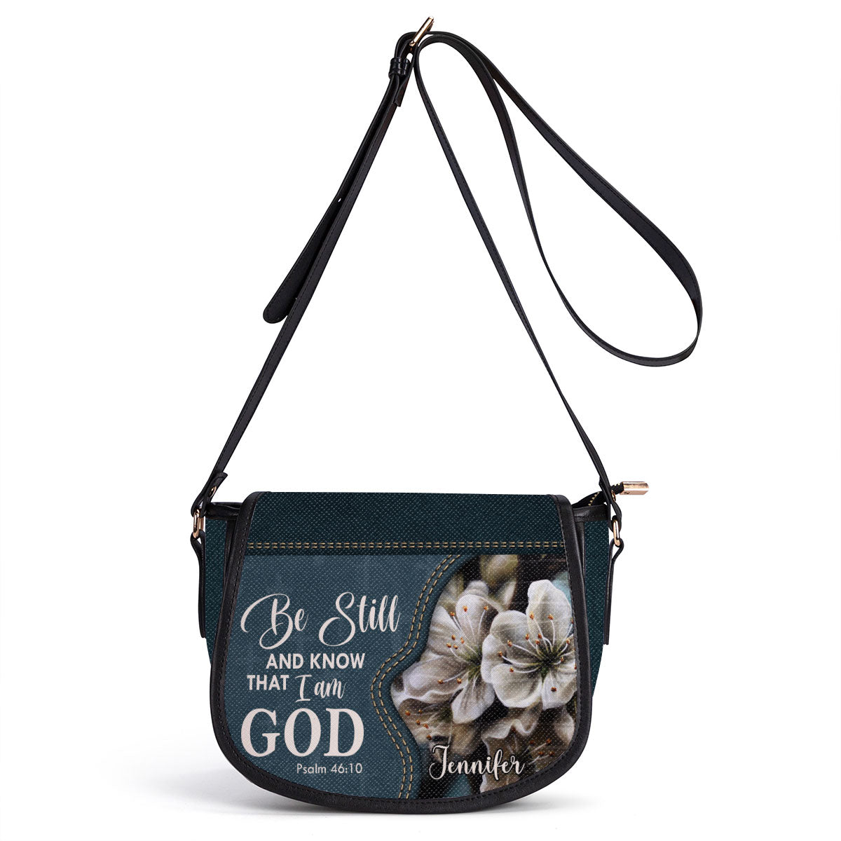 Be Still And Know That I Am God - Personalized Leather Saddle Bag NUHN362