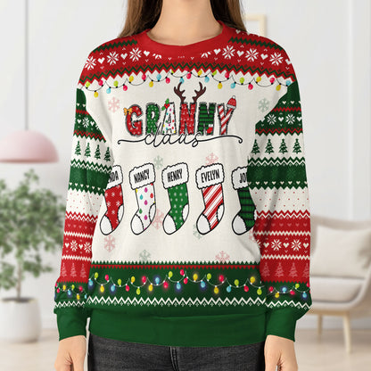 Mama Claus | Personalized Wool Sweater JSWSWPH2044M