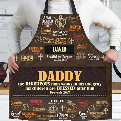 The Righteous Man  | Personalized Apron With Pocket