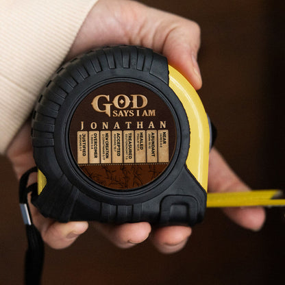 God Says I Am | Personalized Tape Measure