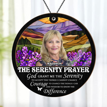 The Serenity Prayer Suncatcher | Personalized Window Hanging Suncatcher JSWHSCPL2369M