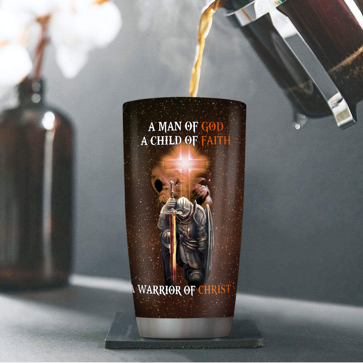 A Man Of God  | Personalized Stainless Steel Tumbler