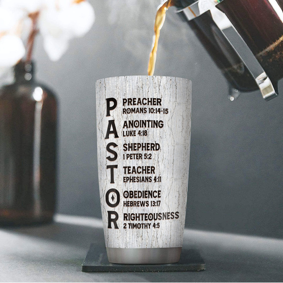Pastor Man Of God | Personalized Stainless Steel Tumbler