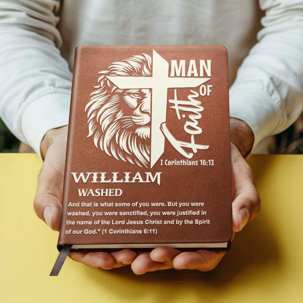 Man Of God | Personalized Leather Cover Notebook