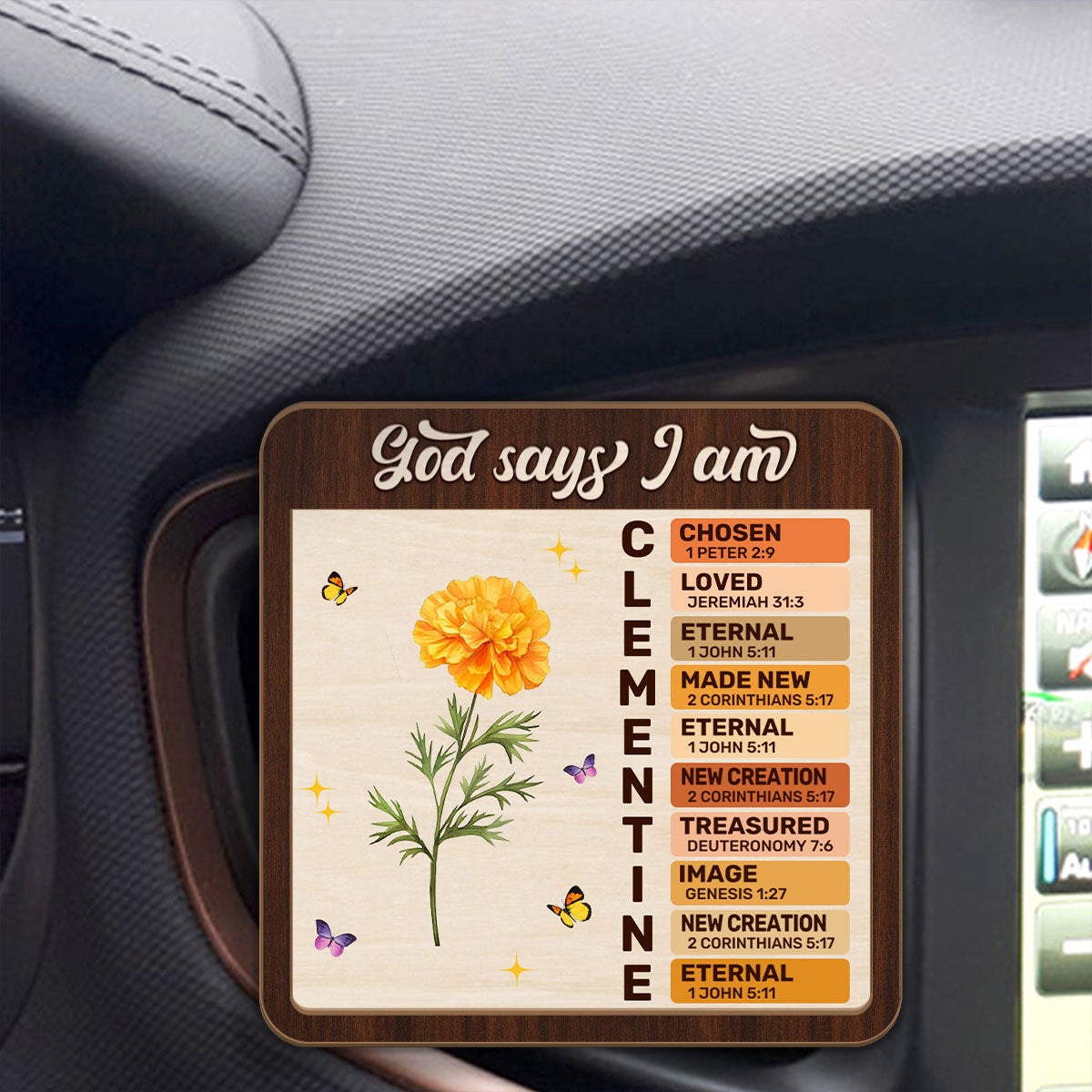 God Says You Are | Personalized Car Visor Clip