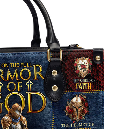 Jesuspirit | Personalized Leather Handbag With Zipper | Armor Of God LHBM797
