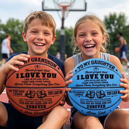 To My Grandson My Son Just Do Your Best | Personalized Basketball