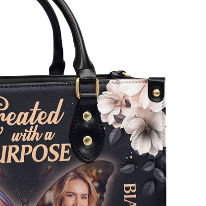 Created With A Purpose | Personalized Leather Handbag JSLHBPH833M