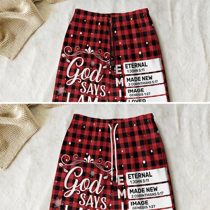 God Says I Am | Personalized Sweatpants