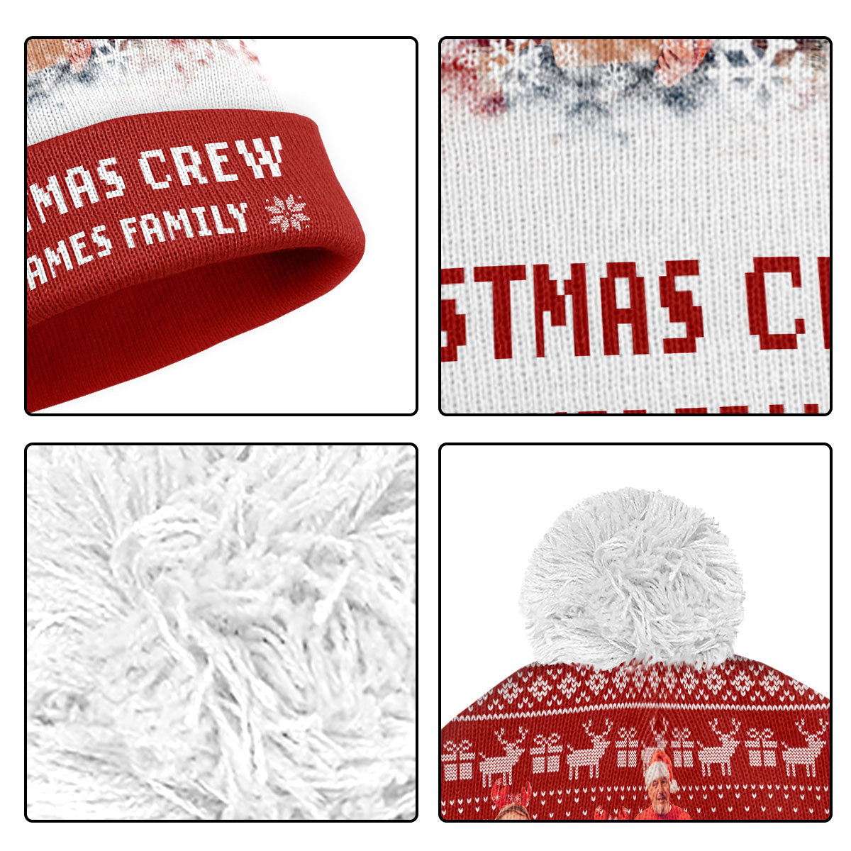 Christmas Crew Bobble | Personalized Bobble Beanie Hat JSBBHPL2532L