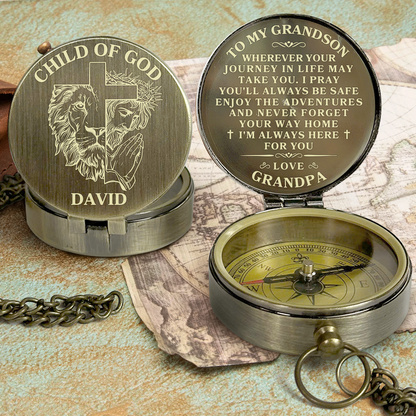 To My Son Child Of God Wherever Your Journey In Life | Personalized Compass