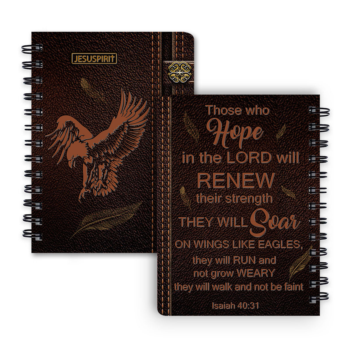 They Will Run And Not Grow Weary - Beautiful Spiral Journal NUM354