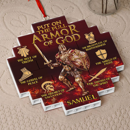 Put On The Full Armor Of God | Personalized Circle Buildable Ornament-1 Side Print JSCBOPN2821TA