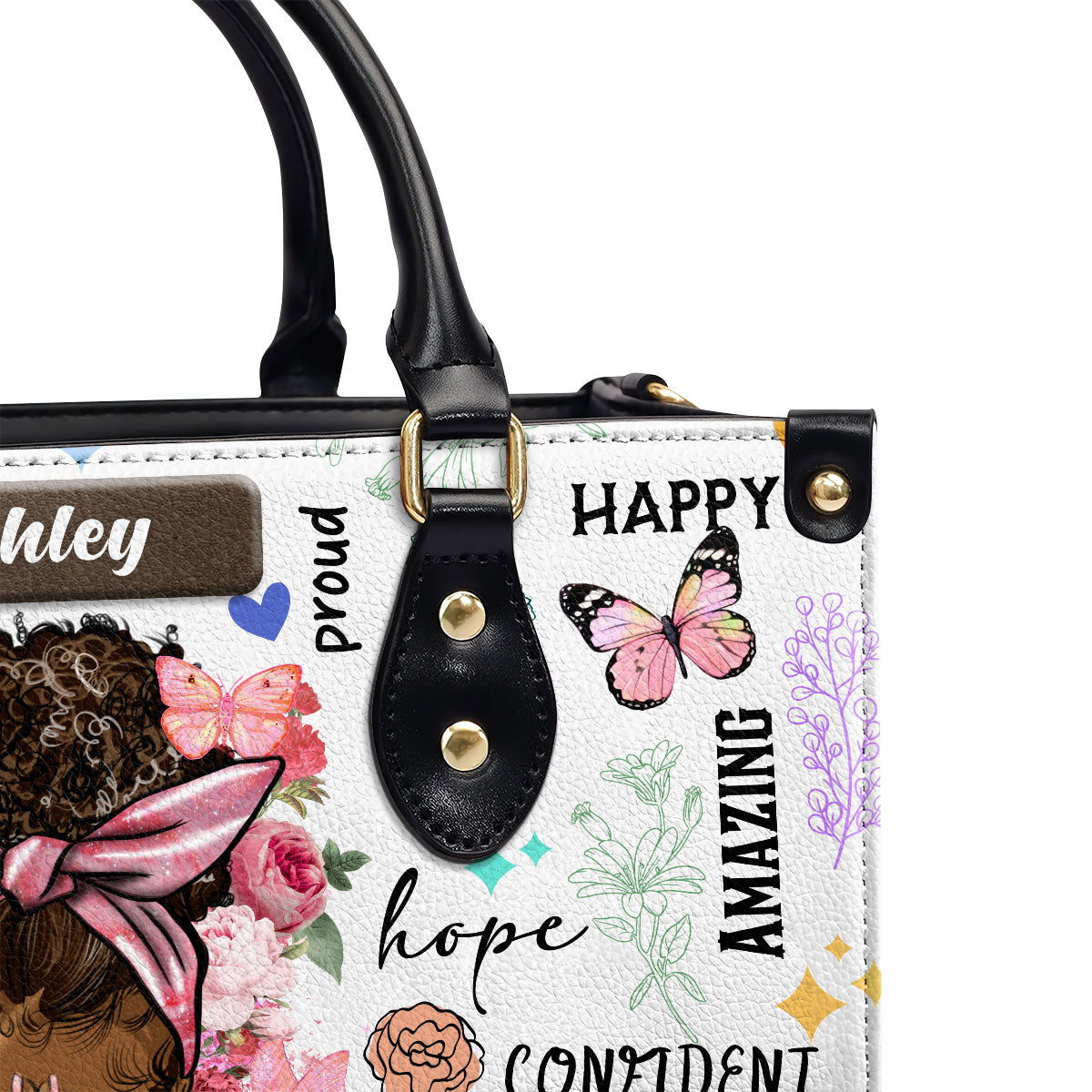 Just Pray | Personalized Leather Handbag JSLHBHLHA1366M