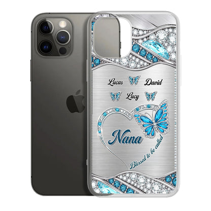 Butterflies Of Nana’s Love | Personalized Clear Silicone Phone Case