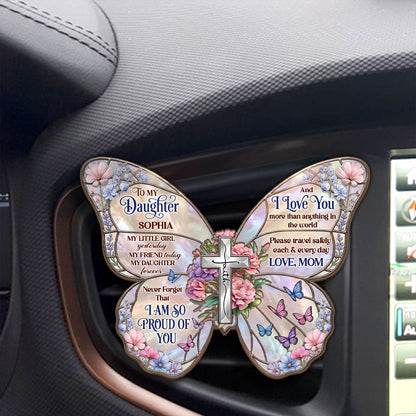 My Little Girl Yesterday, My Friend Today, My Daughter Forever | Personalized Car Visor Clip