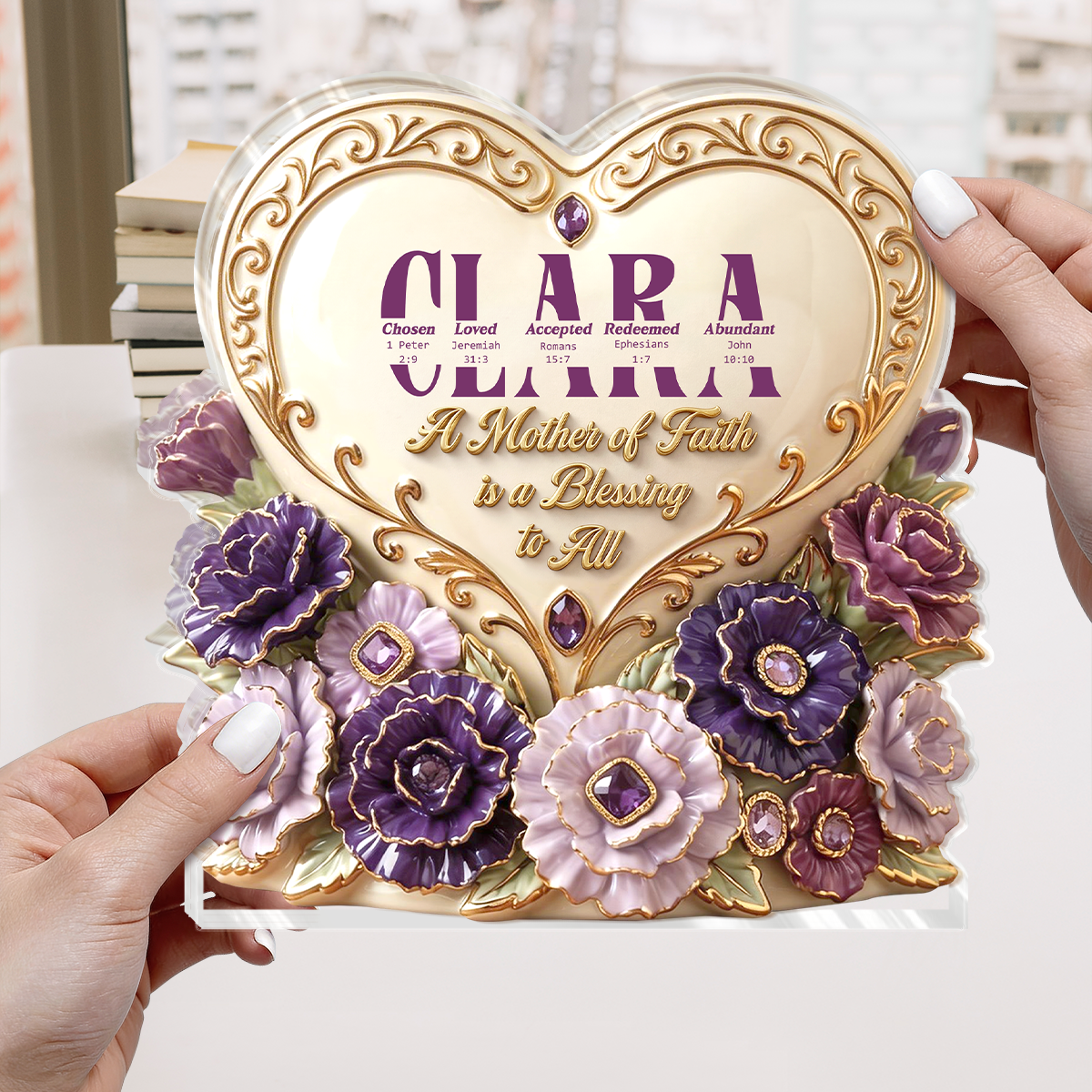 A Mother Of Faith Is A Blessing To All | Personalized Custom Shaped Acrylic Plaque