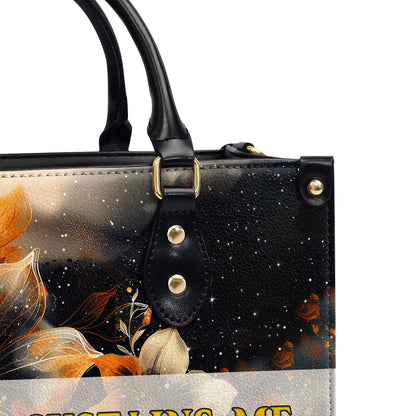 Jesuspirit | Personalized Leather Handbag With Zipper | The Lord Sustains Me LHBM783