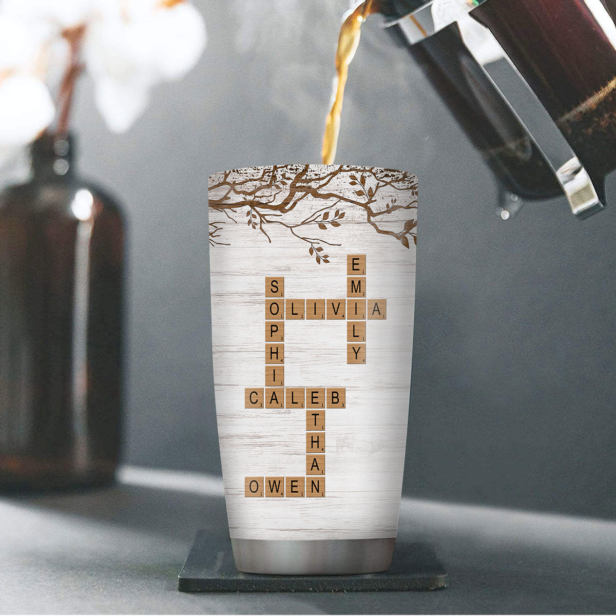 Grandchildren Make Life More Grand | Personalized Stainless Steel Tumbler