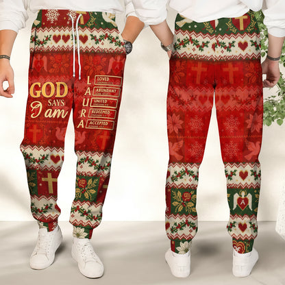 God Says I Am | Personalized Sweatpants