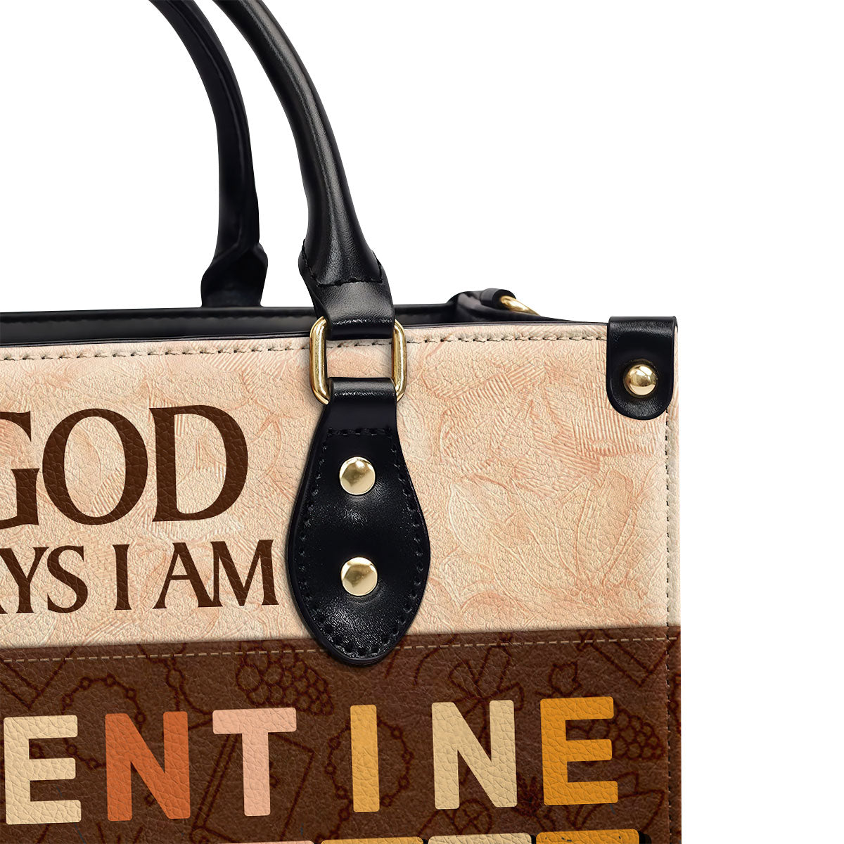 God Says I Am  | Personalized Leather Handbag JSLHBPH847D