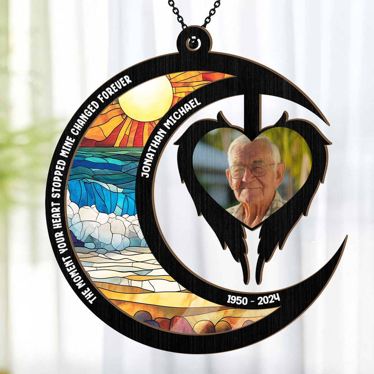 I'm Right Inside Your Heart | Personalized Suncatcher Ornament JSSUNOPL2516T