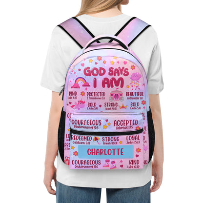 God Says I Am | Personalized Backpack JSBPH881