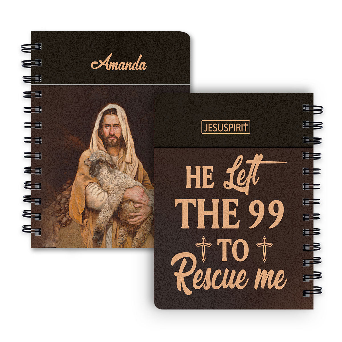 Must-Have Personalized Spiral Journal - He Left The 99 To Rescue Me NUM378