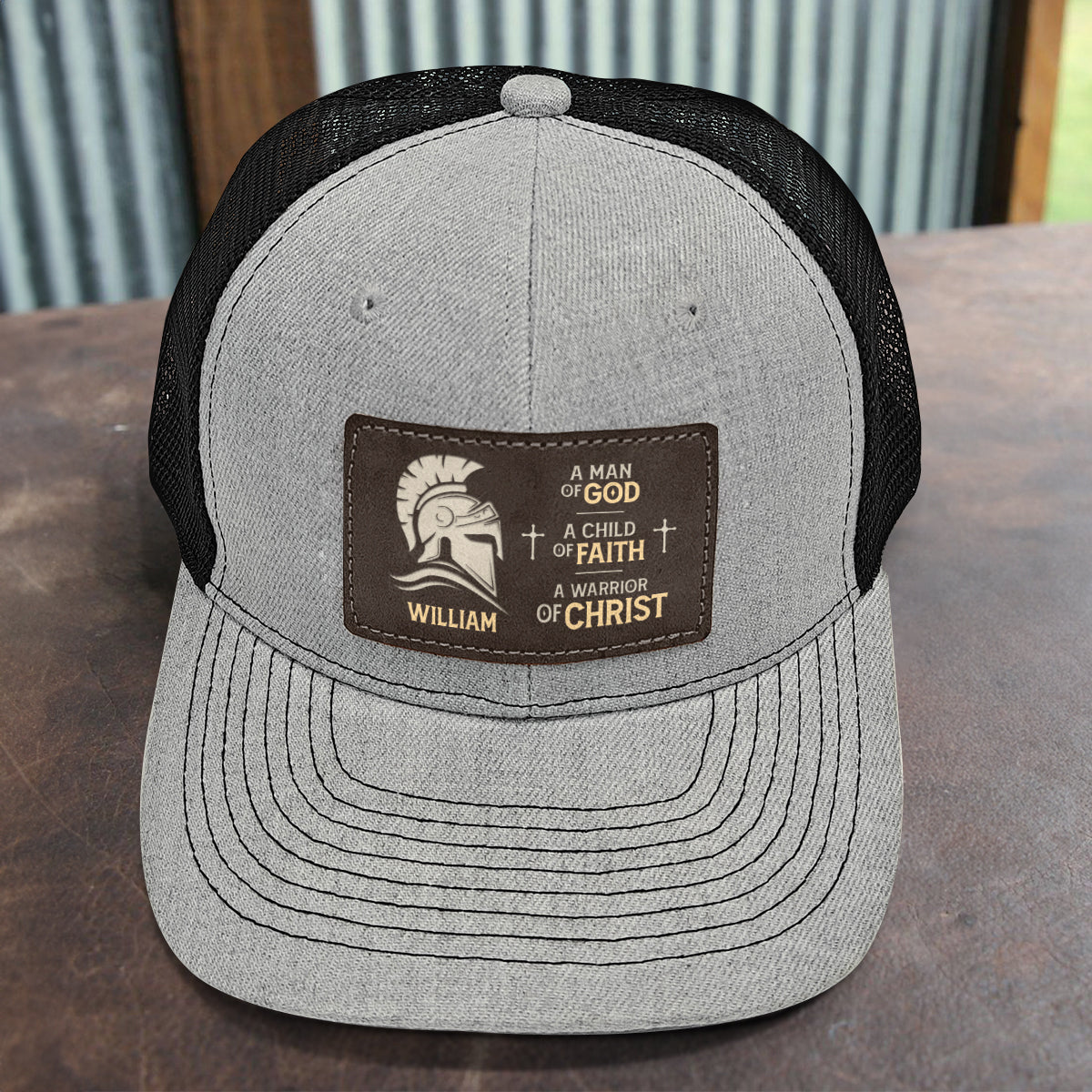 A Man Of God | Personalized Leather Patch Hat