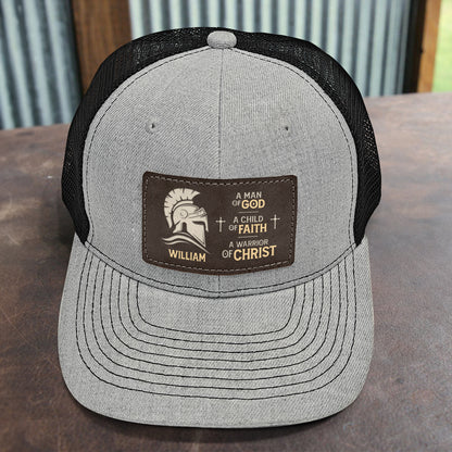 A Man Of God | Personalized Leather Patch Hat