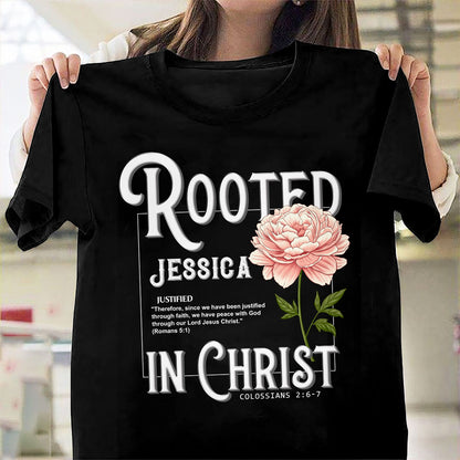 Rooted In Christ | Personalized Classic Unisex T-shirt