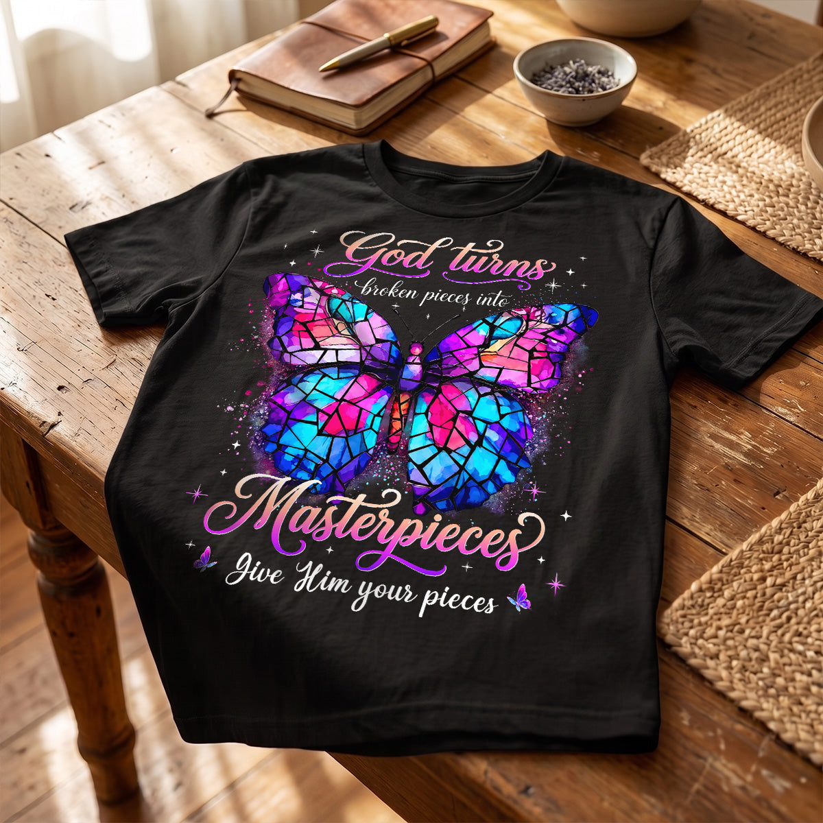 Broken Pieces Into God’s Masterpiece |  2D Unisex T-shirt