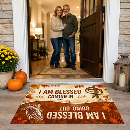 I Am Blessed Coming In Going Out |  Doormat