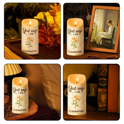 God Says I Am | Personalized Flameless LED Candle