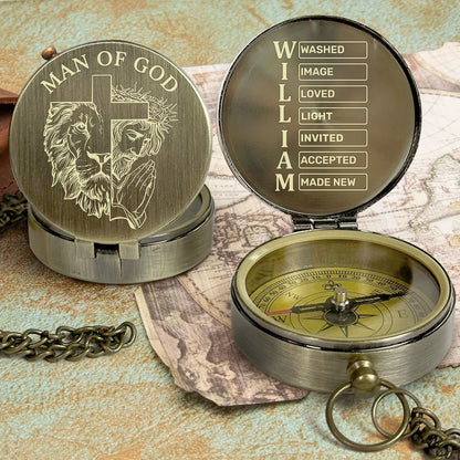 Man Of God | Personalized Compass