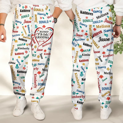 Blessed To Be Called Grandma | Personalized Sweatpants
