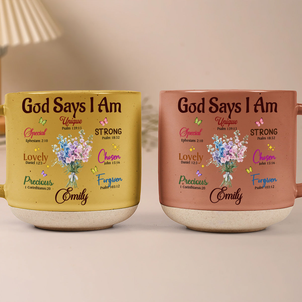 God Says I Am  | Personalized Pottery Mug