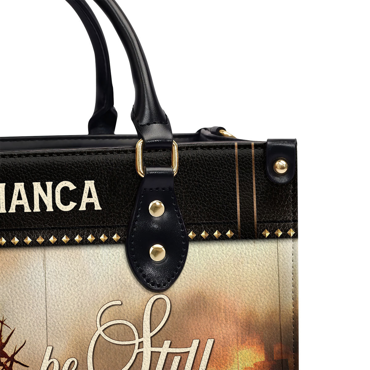 Be Still And Know That I Am God | Personalized Leather Handbag JSLHBPH1113TA