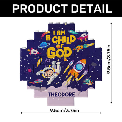 I Am A Child Of God | Personalized Circle Buildable Ornament-1 Side Print JSCBOPN2809D