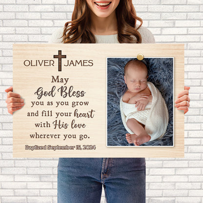 Unique Baptism Gift For Godson Goddaughter - Personalized Poster JSPTHLHA1757L