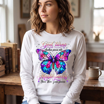 Broken Pieces Into God’s Masterpiece |  2D Unisex Long Sleeve