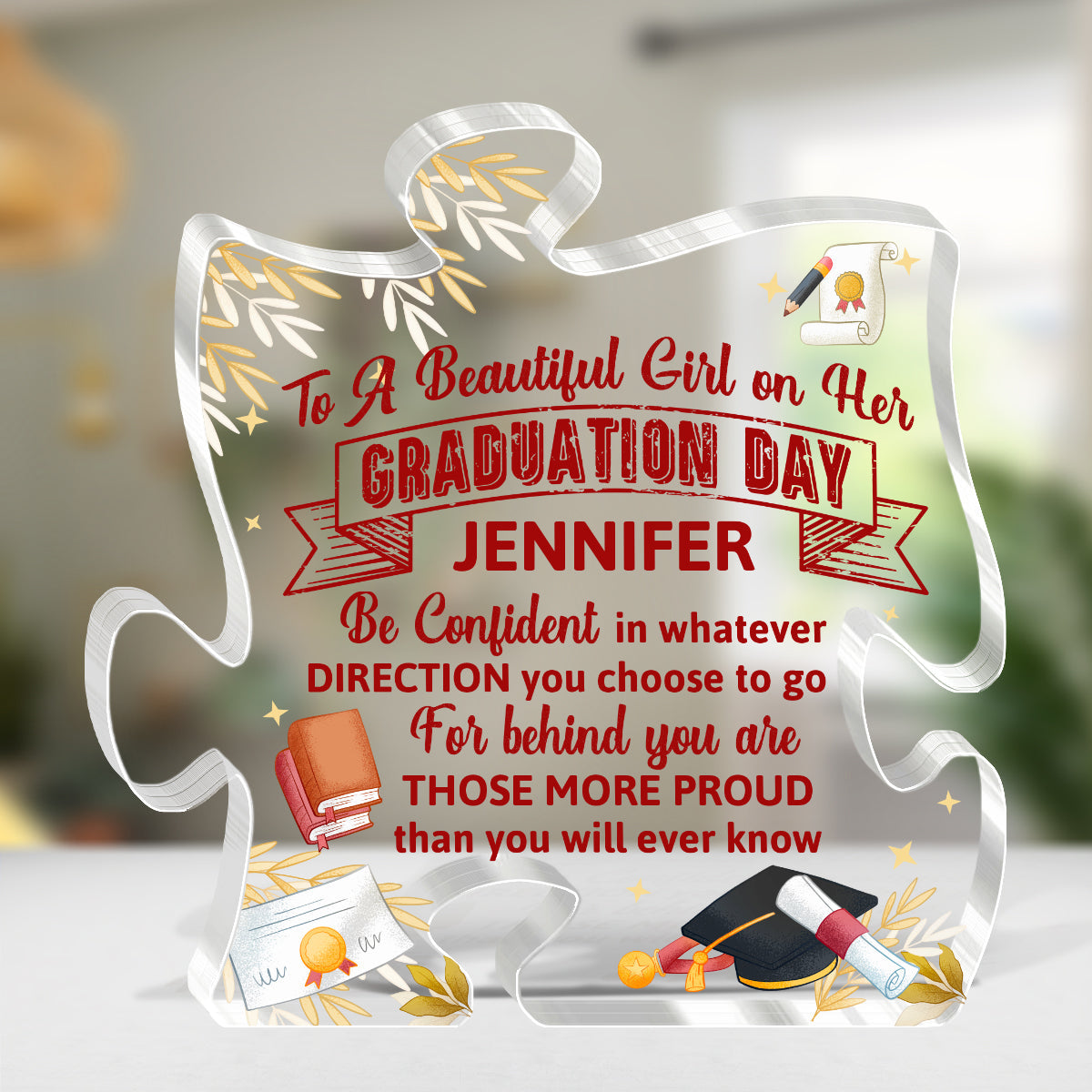 Happy Graduation | Personalized Custom Shaped Squared Acrylic Plaque
