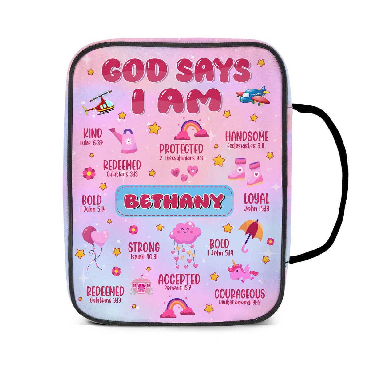God Says I Am | Personalized Kid's Bible Bag