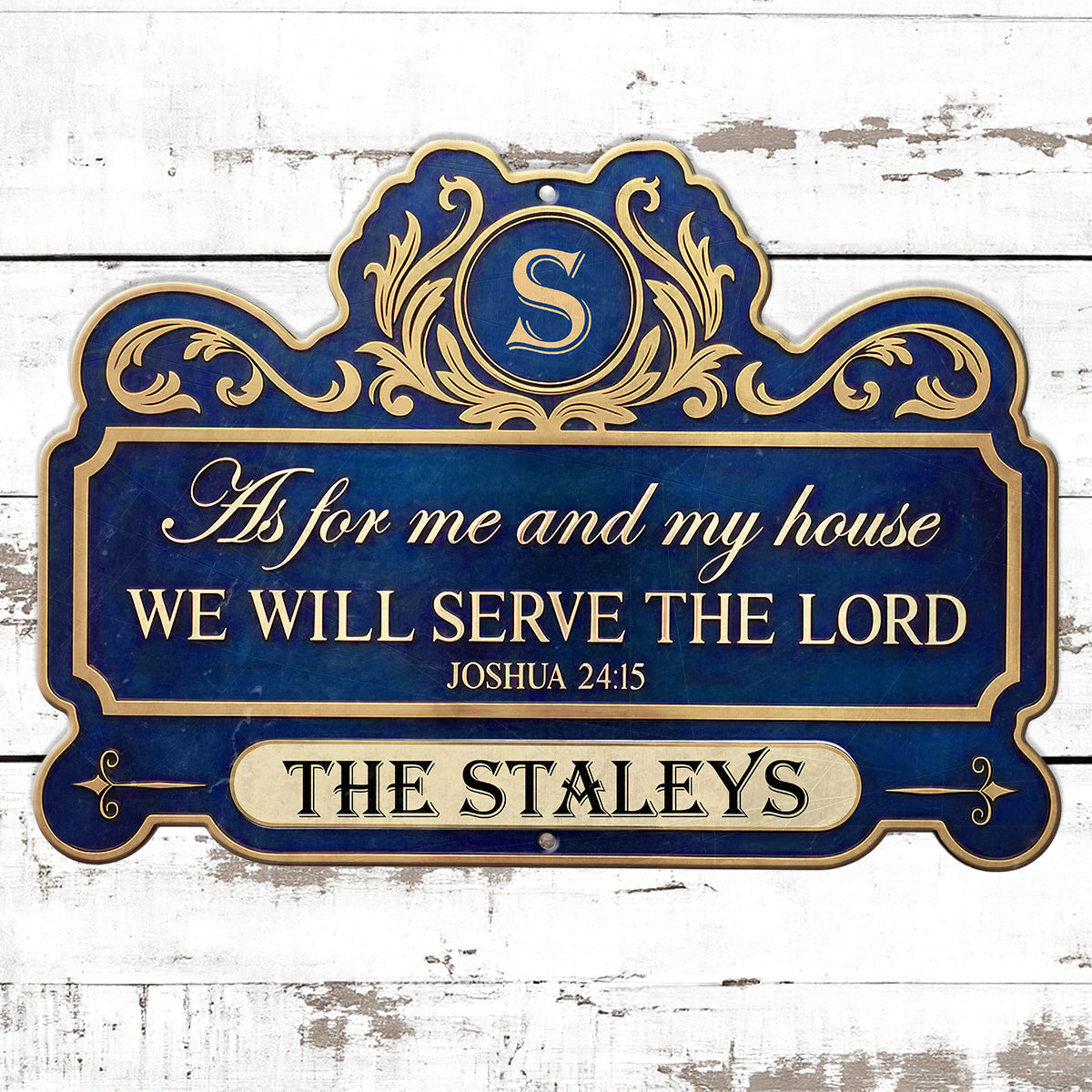 We'll Serve The Lord | Personalized Custom Shaped Metal Sign