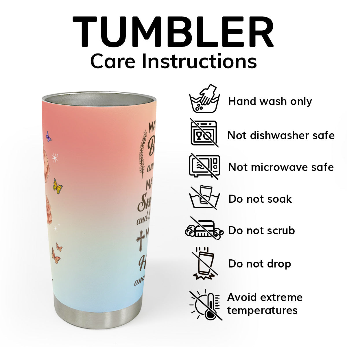 May The Lord Bless You And Protect You | Personalized Stainless Steel Tumbler