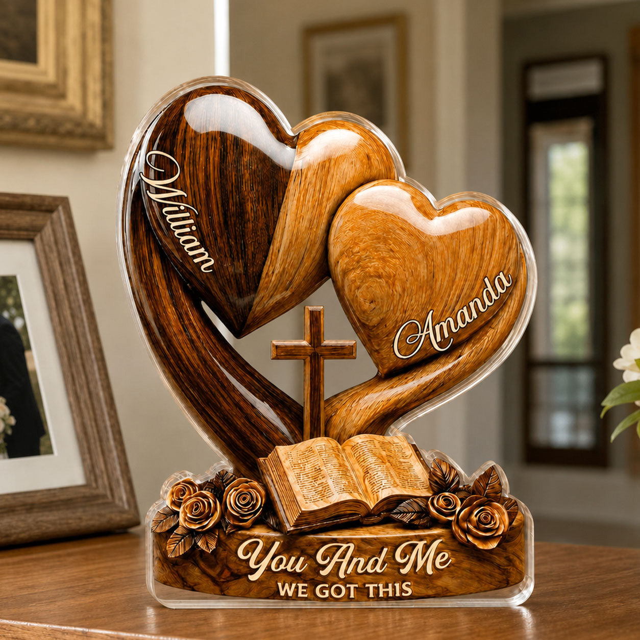 You And Me We Got This | Personalized Custom Shaped Acrylic Plaque