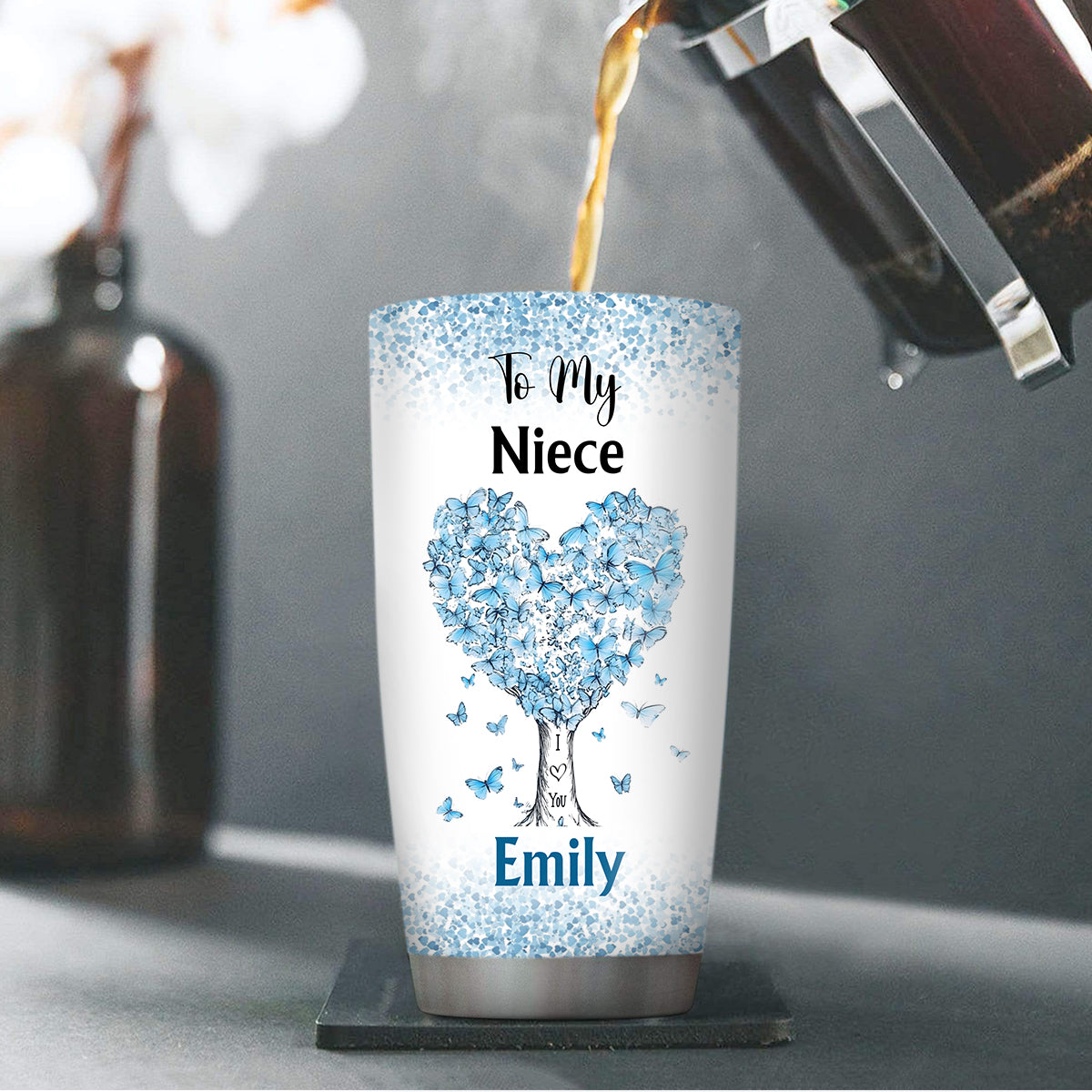 To My Niece | Personalized Stainless Steel Tumbler